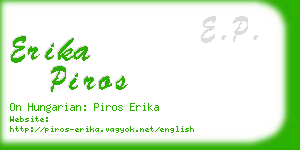 erika piros business card